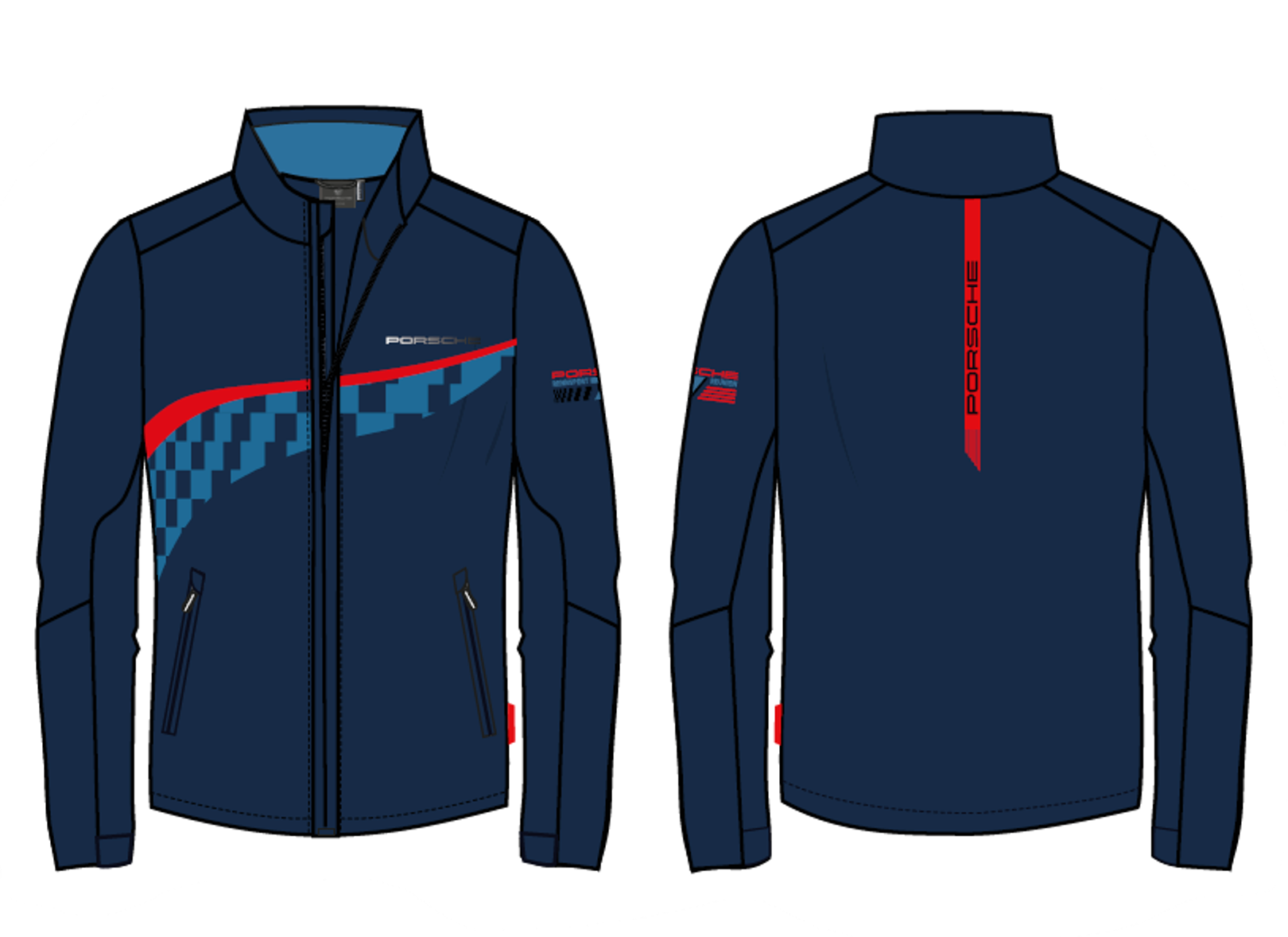 Men's Rennsport 7 Softshell Jacket Navy Flag